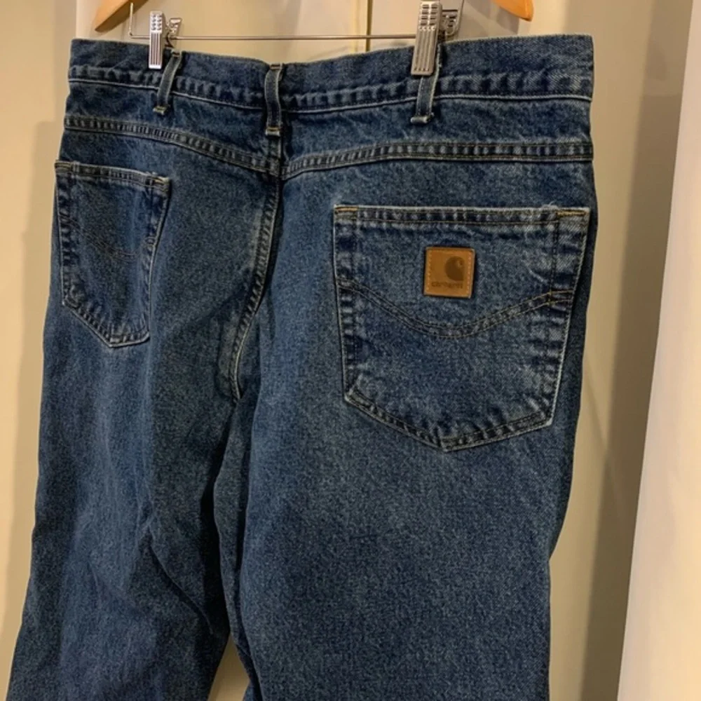 Carhartt Mens B172 DST Flannel Lined Denim Jeans Relaxed‎ Fit Medium Wash 40x32